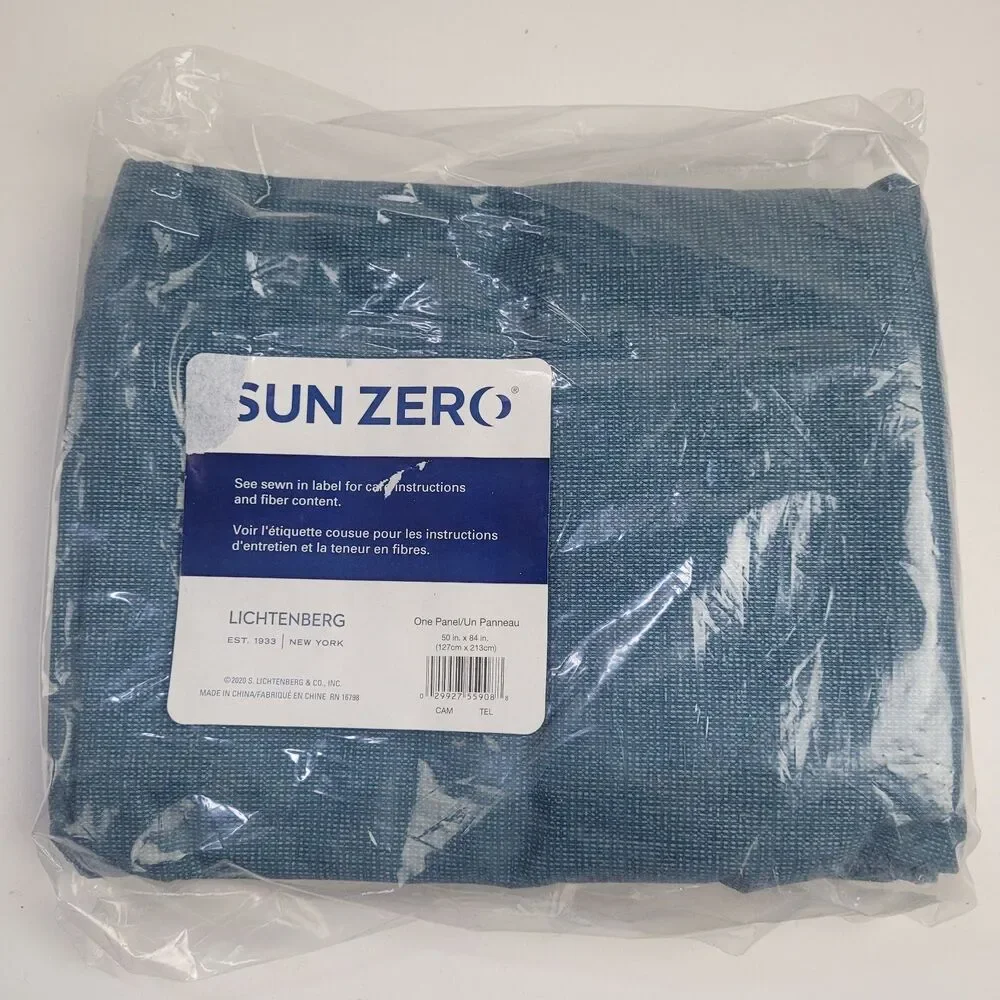 NEW Sun Zero One Panel Grommet Curtain 'Duran Teal' 50 X 84 CT13
